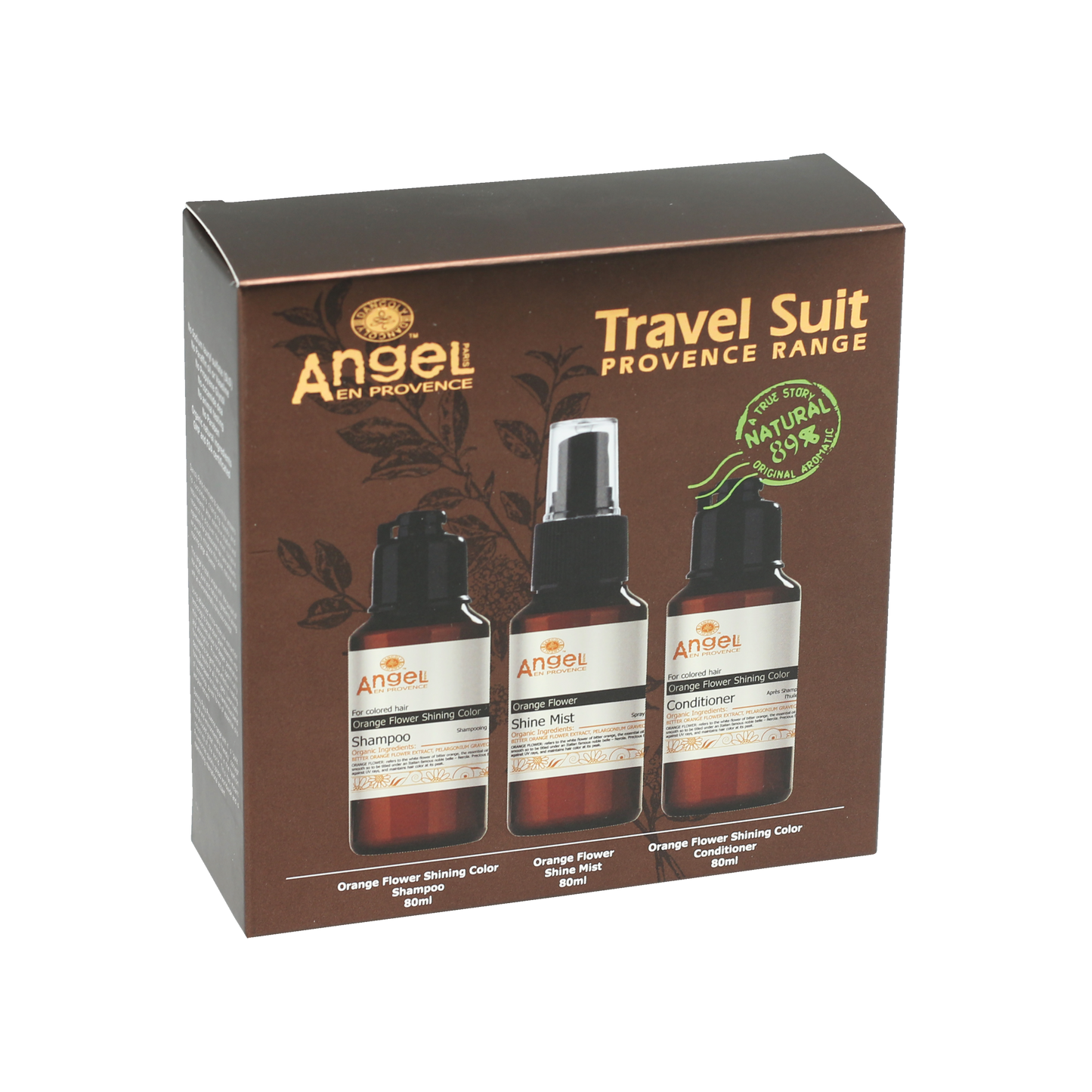 Angel Orange flower travel trio