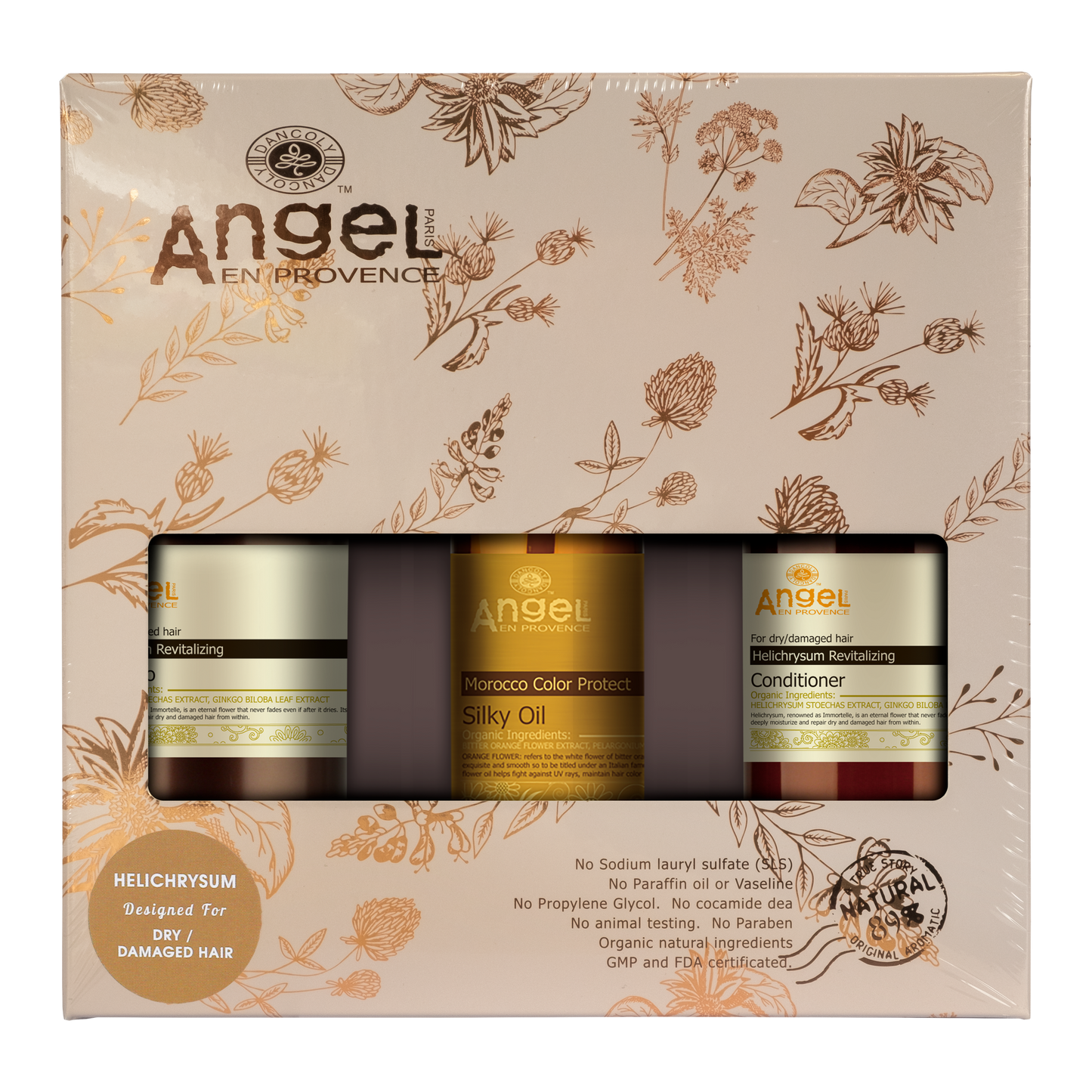 Angel Helichrysum Christmas pack with Morocco silky oil