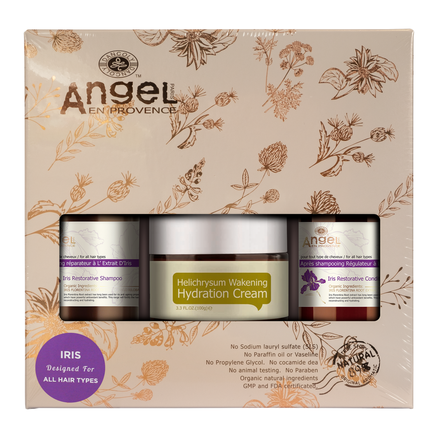 Angel Iris Christmas pack with Helichrysum hydration cream