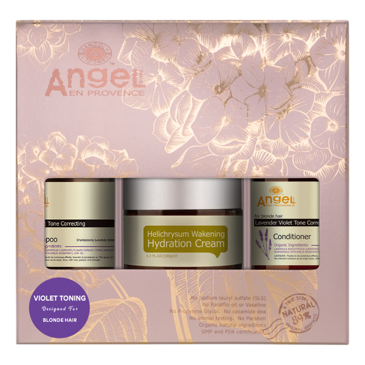 Angel Violet tone Christmas pack with helichrysum hydration cream