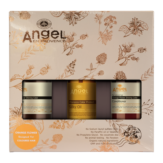 Angel Orange flower Christmas pack with Morocco silky oil