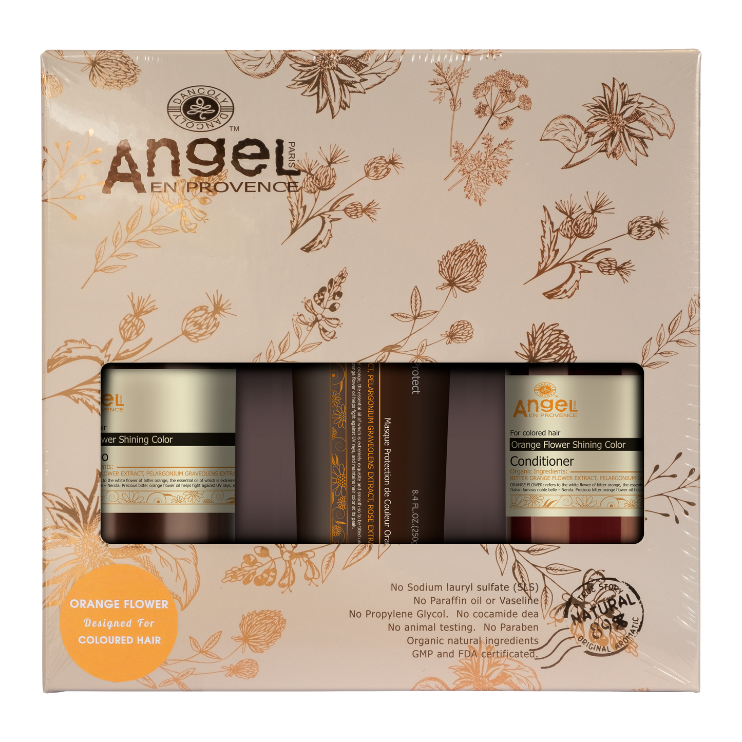 Angel Orange flower Christmas pack with orange flower mask
