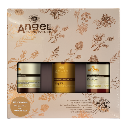 Angel Helichrysum Christmas pack with Morocco silky oil