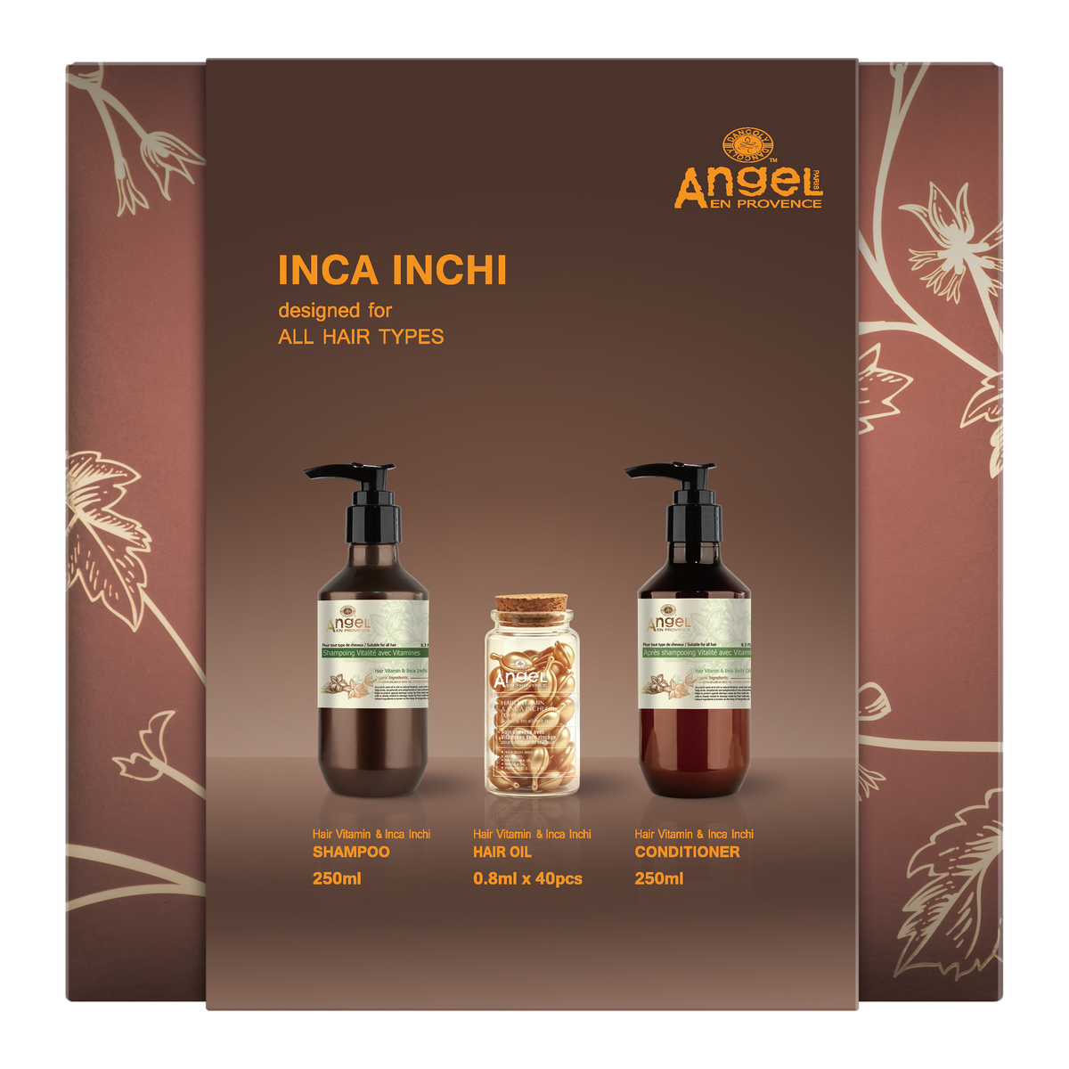 Angel Inca Inchi Christmas pack with leave in Vitamin  oil